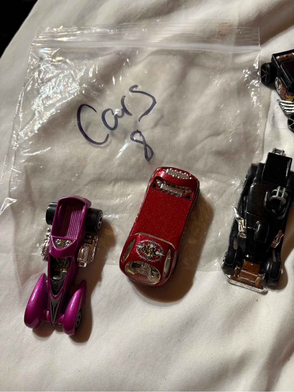 Die-Cast Toy Car Lot - Red & Purple Mini Cars